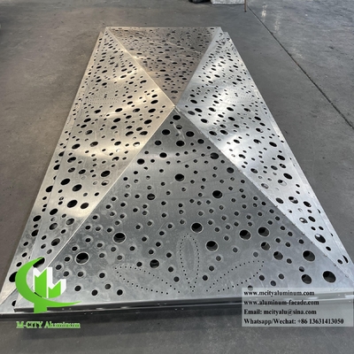 3D sistema di facciata in alluminio lamiera di metallo con modello di perforazione per la decorazione della parete esterna