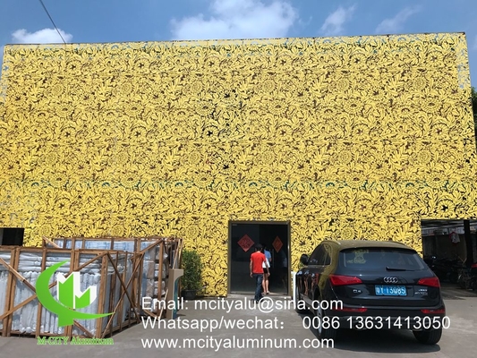 pannello di rivestimento perforato in alluminio metallico con disegni d'arte