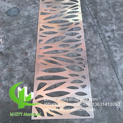 stile moda schermo in alluminio rivestimento metallo facciata foglio pieghevole 2,5 mm di spessore per decorazione parete tenda facciata