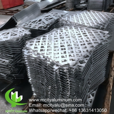 Pannello di rivestimento della parete della facciata in alluminio perforato, copertura anteriore esterna dell'edificio per la parete tenda dell'edificio