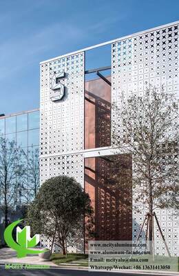 Sistemi per facciate in alluminio 3003 architettoniche Pannelli su misura fabbricati in fabbrica per esterni moderni