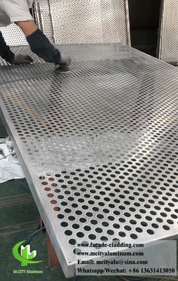 pannelli di metallo per pareti con fogli di alluminio a perforazione per facciate di soffitto