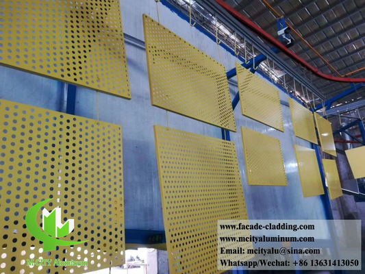 pannelli perforati in alluminio per schermo metallico per facciate rivestite a parete