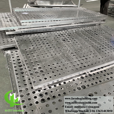 Fogli di alluminio con rivestimento esterno in metallo con perforatura, buchi rotondi, rivestiti in polvere pvdf