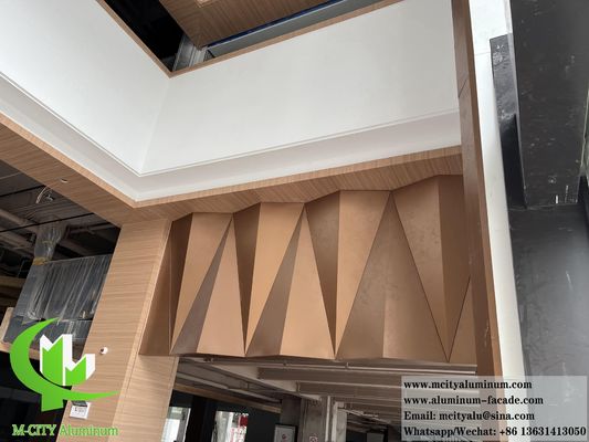 Prezzo buono Metallo 3D rivestimento pannelli di alluminio Decorazione del soffitto modello perforato con illuminazione a LED in linea