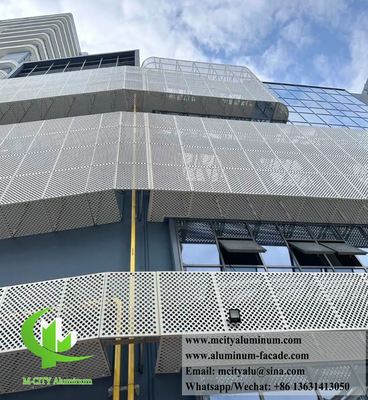 Prezzo buono Copertura per condizionatore d'aria in alluminio perforato verniciato a polvere, copertura per pompa di calore, schermo metallico in linea