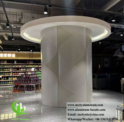 Prezzo buono Aluminum Column Cladding With Perforation Pattern Interior Exterior Decoration in linea