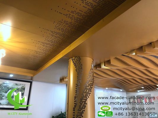 Prezzo buono soffitto esterno in alluminio per rivestimenti murali vernice PVDF rivestimento PPG in linea