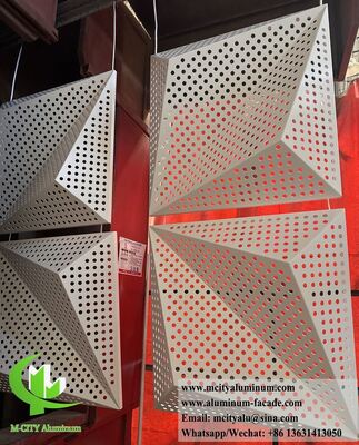 Pannelli per la facciata in alluminio architettonico perforato in 3D.