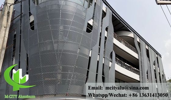 Qualità  Powder Coated Perforated Aluminum Panel with Custom RAL Colors and Laser Cut Patterns for Facade Cladding Fabbrica