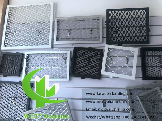 Qualità  Powder Coated Architectural Facade Screen with Custom RAL Colors and 3mm Thickness Aluminum Expanded Mesh Panel Fabbrica