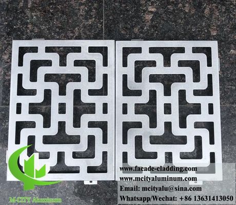 Prezzo buono Pannello di alluminio decorativo rivestito in polvere con disegno perforato e dimensioni personalizzate 1000x2000 mm per rivestimento di facciata in linea