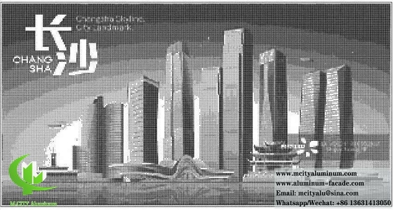 Architettura Cnc perforata metallo facciata lamiera di alluminio rivestimento della parete esterna