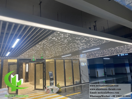 Architettura soffitto metallo perforante pannelli di alluminio interni decorazioni esterne