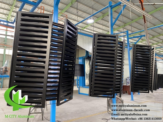 Copertura di condizionatore d'aria ripiegato esterno Loop di metallo schermo per pompa di calore Color nero rivestito in polvere