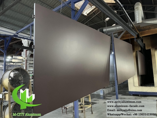 Fassata di parete metallica esterna pannelli di rivestimento in alluminio massiccio 3 mm rivestimento PVDF 20 anni di garanzia