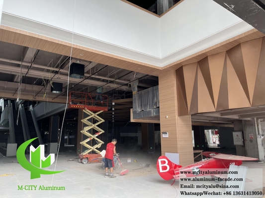 Metallo 3D rivestimento pannelli di alluminio Decorazione del soffitto modello perforato con illuminazione a LED