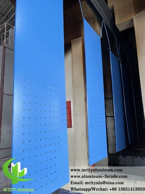 Rivestimenti per pareti metalliche pannelli perforati pannelli di facciata in alluminio con rivestimento PVDF a modello di perforazione