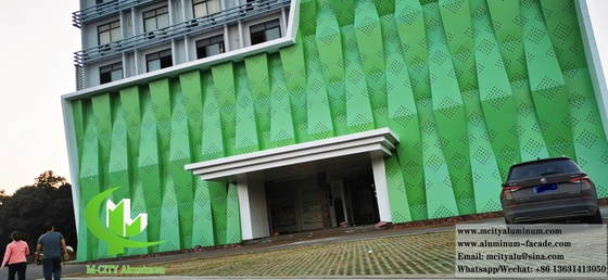 Rivestimento di pareti metalliche 3D Forma Architettonica lamiera di alluminio per le facciate di pareti Sistema anti ruggine
