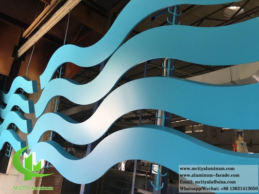 Rivestimento di pareti metalliche 3D Forma Architettonica lamiera di alluminio per le facciate di pareti Sistema anti ruggine