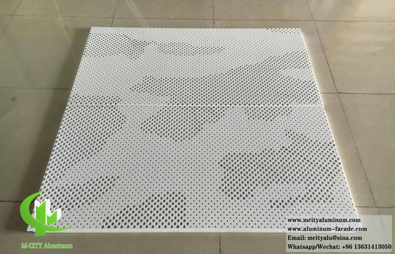 Fogli di metallo per perforare per rivestimenti murali con pannelli di alluminio solido con rivestimento in polvere