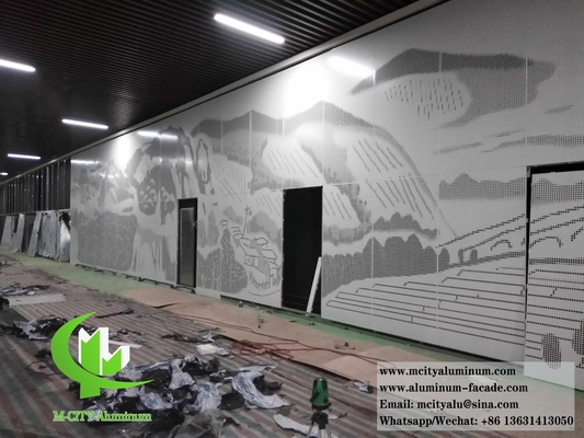 Fogli di metallo per perforare per rivestimenti murali con pannelli di alluminio solido con rivestimento in polvere