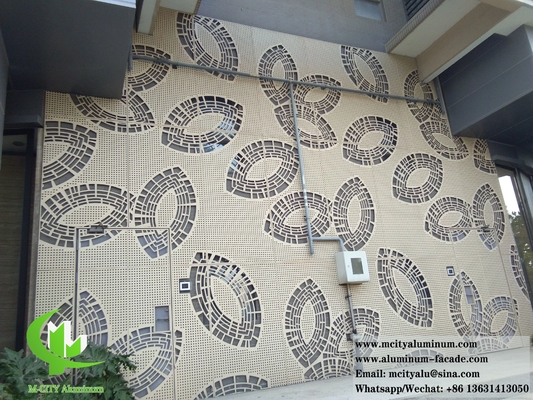 Fogli di metallo per perforare per rivestimenti murali con pannelli di alluminio solido con rivestimento in polvere