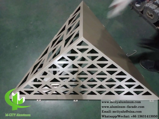 Pannello perforato in alluminio 3D facciate pannello di parete in metallo rivestimento PVDF