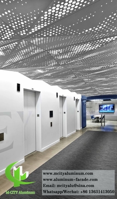 Pannello di alluminio perforato con modello di perforazione per soffitto con illuminazione a LED