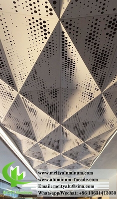 Pannello di alluminio perforato con modello di perforazione per soffitto con illuminazione a LED