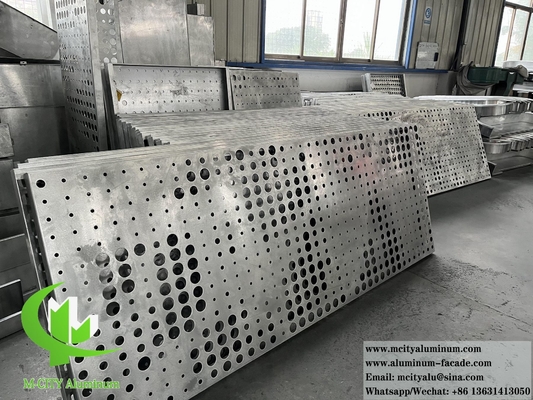 Sistema di facciata in lamiera di alluminio con rivestimento metallico perforato di qualità 3 mm per l'esportazione