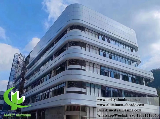 Sistema di facciata di lamiera di alluminio con rivestimento metallico esterno rivestito in polvere da 3 mm