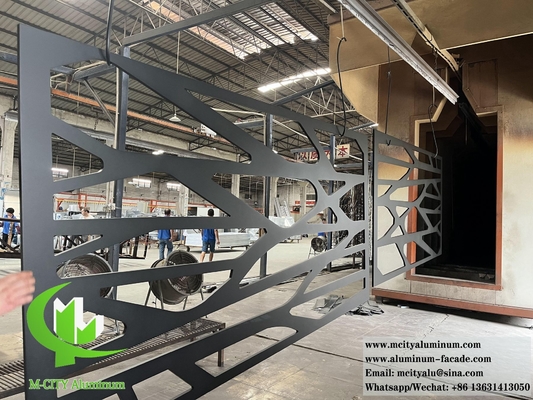 Laser Cut Metal Panel Aluminium Screen Powder Rivestito Matt Nero Colore