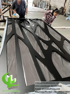 Dischi di alluminio a schermo metallico tagliato al laser per la decorazione delle pareti delle facciate
