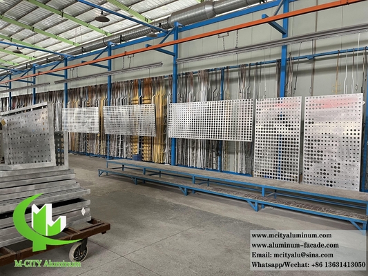 Perforazione di lamiere di metallo di alluminio pareti facciate pareti rivestimento decorativo in polvere rivestito