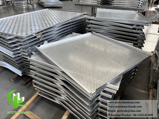 Rivestimento metallico ondulato lamiera perforante schermo di alluminio per decorazione di pareti di facciata