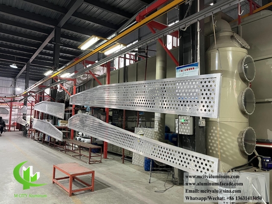 pannello di ombra in alluminio con rivestimento in PVDF