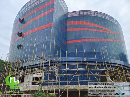Schermo metallico perforato per il pannello di rivestimento in alluminio del sistema di facciata