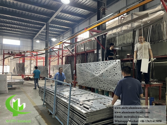 Fogli di alluminio per rivestimento di pareti di metallo massello, pannelli di facciata perforati per decorazioni esterne