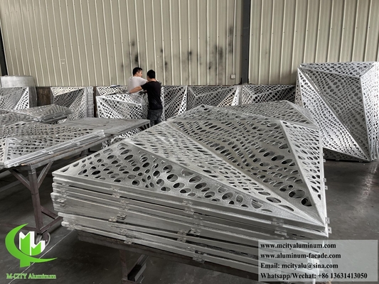 Architettura 3D alluminio rivestimento pannelli murali facciate sistema di perforazione