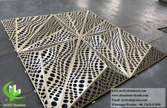 Lastra di alluminio metallico a facciata 3D con modello di perforazione per la decorazione degli edifici