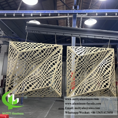 Disegno 3D di facciata lamiera di metallo rivestimento di alluminio lamiera perforata
