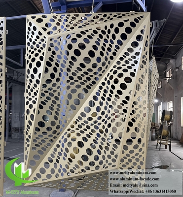 Disegno 3D di facciata lamiera di metallo rivestimento di alluminio lamiera perforata