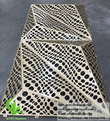 Pannello di rivestimento metallico 3D Lastra di alluminio per decorazione del sistema di facciata del muro Rivestimento PVDF
