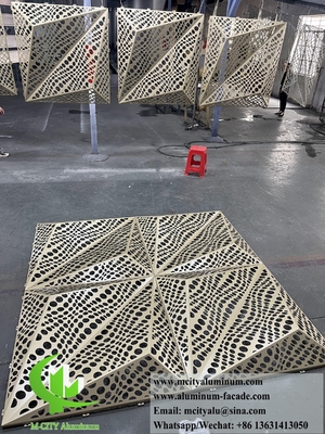 Disegno di facciata 3D pannello di alluminio per schermo metallico per il rivestimento delle pareti degli edifici