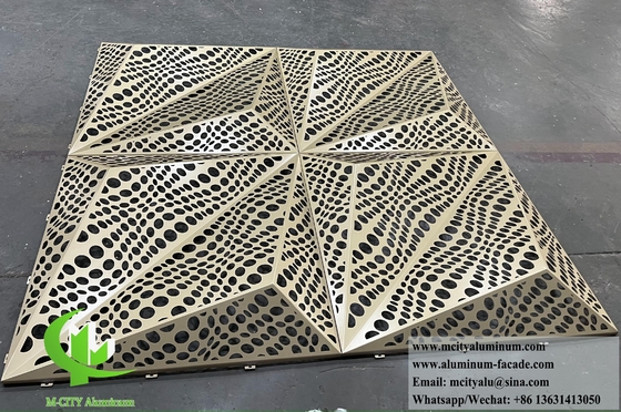 Disegno 3D di facciata lamiera di metallo rivestimento di alluminio lamiera perforata