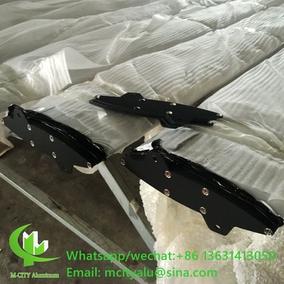 rivestimento in polvere vetrina di alluminio architettonica a forma ellittica per finestre di facciata