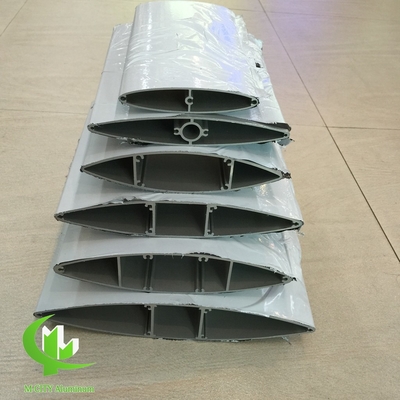 rivestimento in polvere vetrina di alluminio architettonica a forma ellittica per finestre di facciata