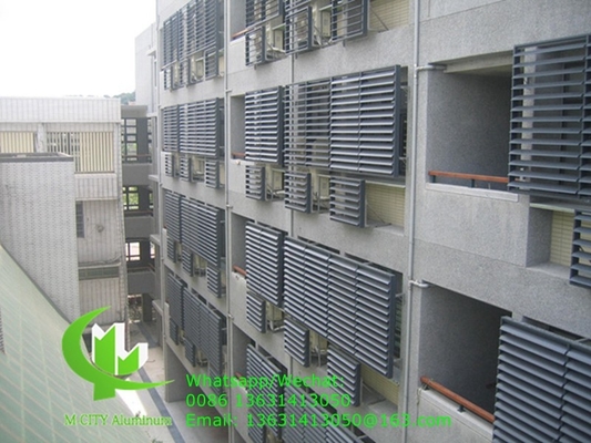 Foshan alluminio estrusto vetrina profilo Aerofoil pinne Hunter Douglas sistema