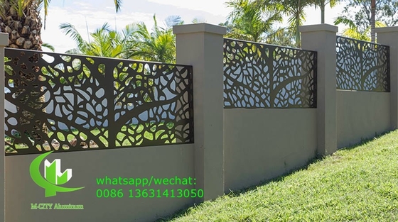 pannello di taglio CNC lamiera decorativa in alluminio per facciata rivestimento recinzione finestre con verniciatura colorata